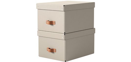 Boîte de rangement Puro, carton, 17 L, set de 2