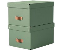 Boîte de rangement Puro, carton, 17 L, set de 2