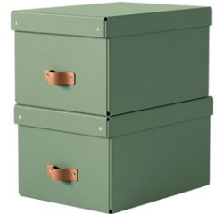 Puro storage box, cardboard, 17 L, set of 2