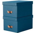 Boîte de rangement Puro, carton, 17 L, set de 2