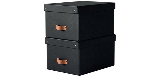 Boîte de rangement Puro, carton, 17 L, set de 2