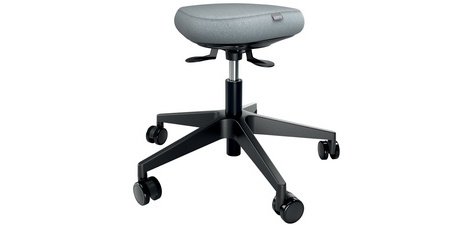 Ergo Active Stool, casters + balanced seat