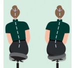 Ergo Active Stool, casters + balanced seat