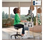 Ergo Active Stool, casters + balanced seat