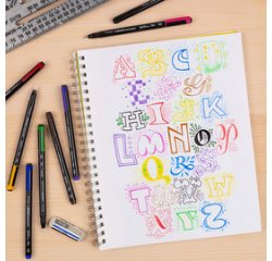 Tombow Feutre à pointe fine MONO drawing pen, étui de 8