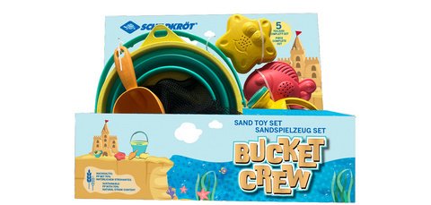 Kit de jouets de plage Bucket Crew, 5 pièces