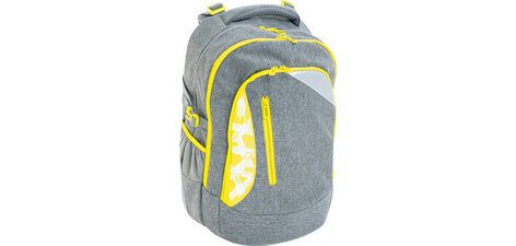 Sas à dos scolaire X-Style, gris / jaune fluo
