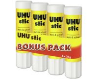 Bâton de colle stic, sans solvant, pack bonus 4 x 21