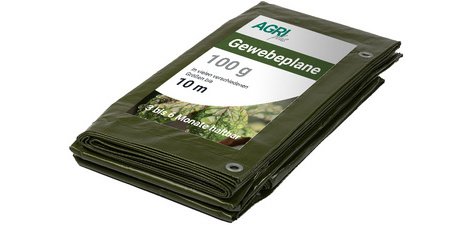 Bâche toile avec oeillets, 3 x 4 m, 100 g, vert