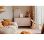 Lampadaire / Lampe de lecture LED ATRIA, noir mat