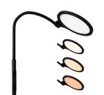 Lampadaire / Lampe de lecture LED ATRIA, noir mat