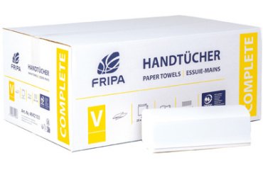Fripa Essuie-mains COMPLETE, 250 x 230 mm, pli en V, blanc