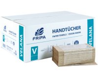 Fripa Essuie-mains VELANA, 250 x 230 mm, pli en V, marron