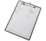 Porte-bloc aspect carbone, A4, en PP, noir