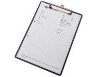 Porte-bloc aspect carbone, A4, en PP, noir