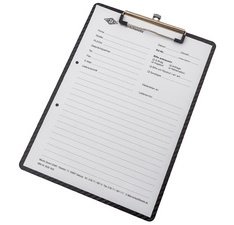 Porte-bloc aspect carbone, A4, en PP, noir