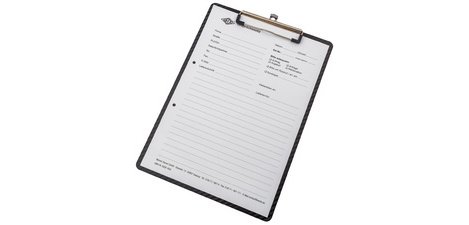 Carbon-look clipboard, A4, in PP, black