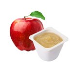 Compote de pommes, 48 portions, dans un carton