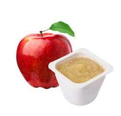 Compote de pommes, 48 portions, dans un carton