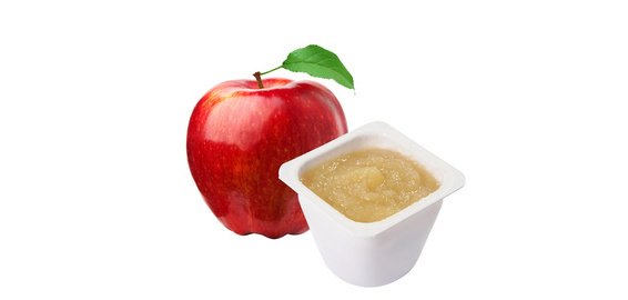 Compote de pommes, 48 portions, dans un carton