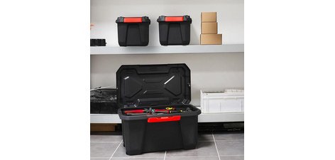 Boîte de rangement XPERT PRO, 70 litres, noir/rouge