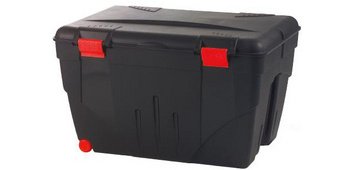 Opbergdoos TRAFIC, 200 liter, zwart/rood