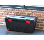 Boîte de rangement TRAFIC, 200 litres, noir/rouge