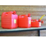 Jerrican plastique hydrocarbures - 20 L - rouge