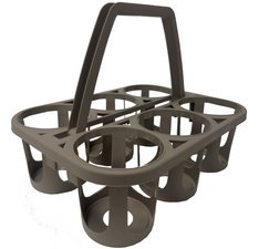 Porte-bouteilles, 6 compartiments, marron