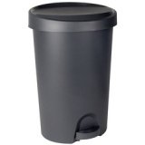 Poubelle à pédale Stepy, 70 L, PP, gris/béton
