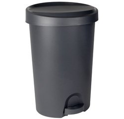 Poubelle à pédale Stepy, 70 L, PP, gris/béton