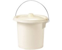 Seau hygiénique - de toilette - adulte - 11.5 L - crème