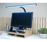 Lampe de bureau à LED STRATA LUMINO, pince, noir