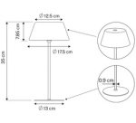 Lampe rechargeable à LED LOOMPA, sur pied