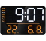 Digitale multifunctionele LED-wekker NUMI, zwart