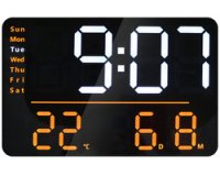 Multi-Function LED Digital Clock NUMI, Black
