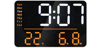 Digitale multifunctionele LED-wekker NUMI, zwart