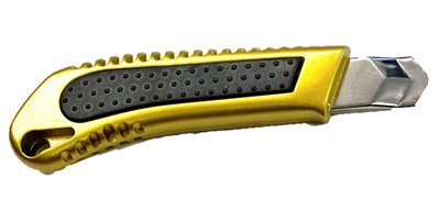 Cutter Premium, aluminium, lame: 18 mm, or