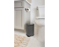 Pedal bin, round, 6 liters, dark gray
