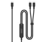 Câble de charge USB-C 2 en 1, 140 W, 1,8 m, noir