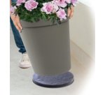 Support à roulettes pour pot, 6 roulettes, aspect pierre