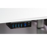 Hub industriel USB 3.0, 4 ports, noir