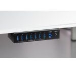 Industrial USB 3.0 Hub, 7 ports, black