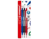 Stylo bille rétractable pointball colorful, 3 pièces