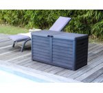 Coffre de jardin BAYA, 420 L, aspect bois