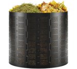 Poubelle à compost, 1.100 litres, en HDPE, noir