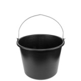 Seau, 12 litres, PVC, noir