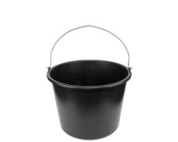 Seau, 16 litres, PVC, noir