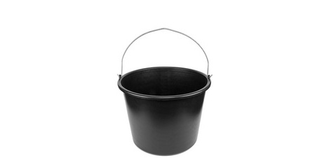 Seau, 12 litres, PVC, noir