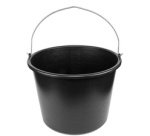 Seau, 16 litres, PVC, noir